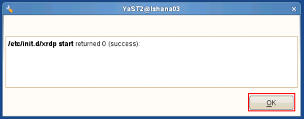 Service xrdp started successfully