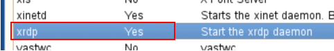 Service xrdp started